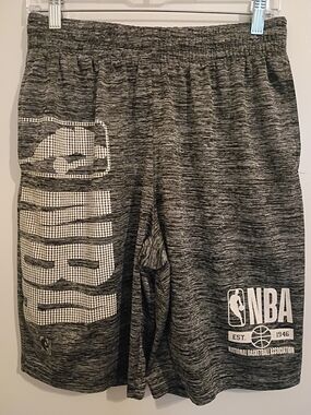 NBA Men's Grey Space-Dye Basketball Shorts Sz M